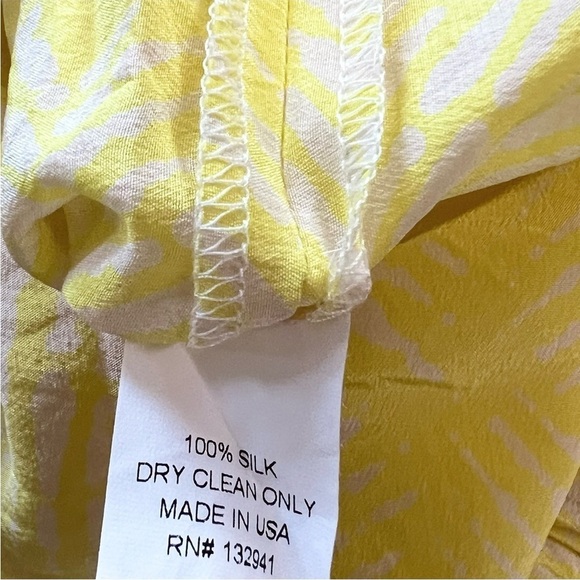 AMANDA UPRICHARD Silk Geo Batik Sleeveless Smocked Halter V-Neck Slip Dress XS - Picture 11 of 11